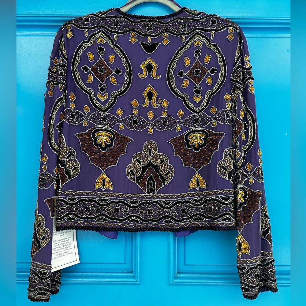 Chadwicks 100% Silk Sequins Blazer